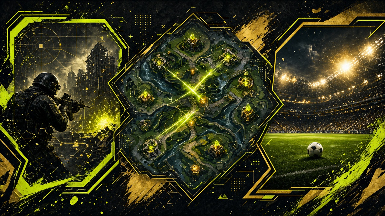 Esports games atmosphere mosaic